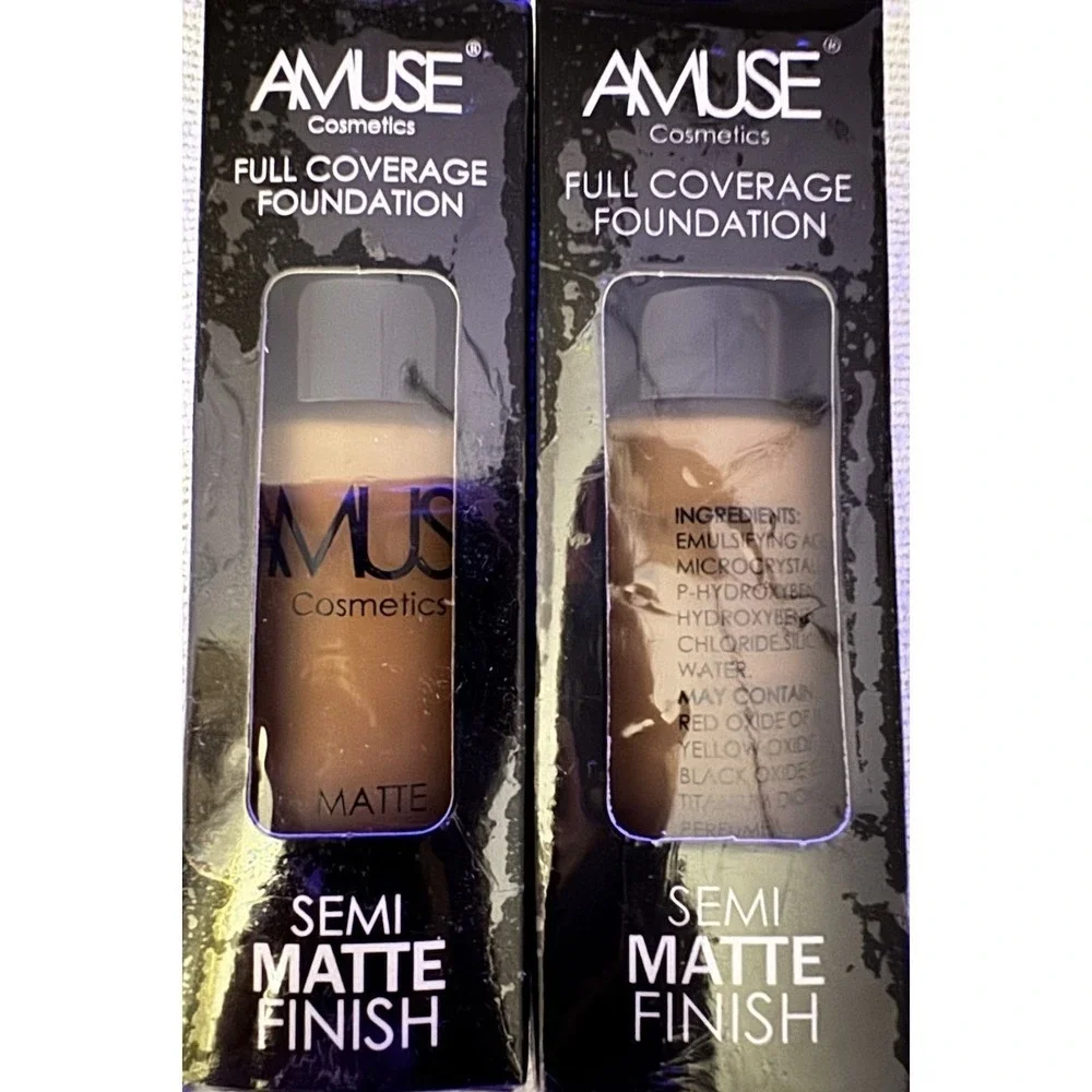Amuse Full Coverage Foundation Cocoa Semi-Matte Finish 1.78oz Cruelty-Free (2)